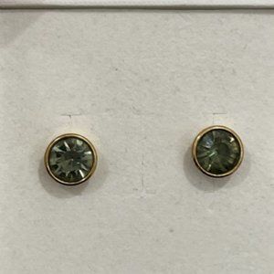 Kate Spade Gumdrop Stud Earrings Silver Stone